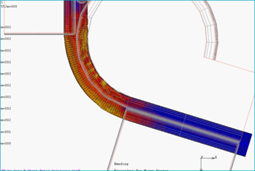 事例7 曲げ成形加工解析